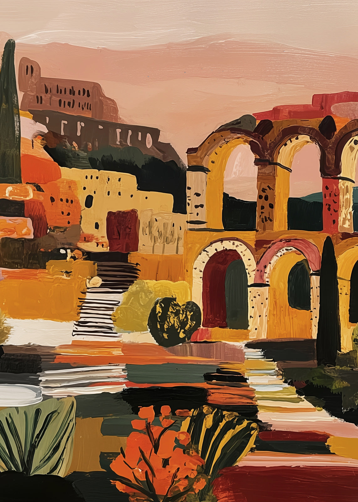 Arched in Time (Portrait) art print - by SubTropic Art