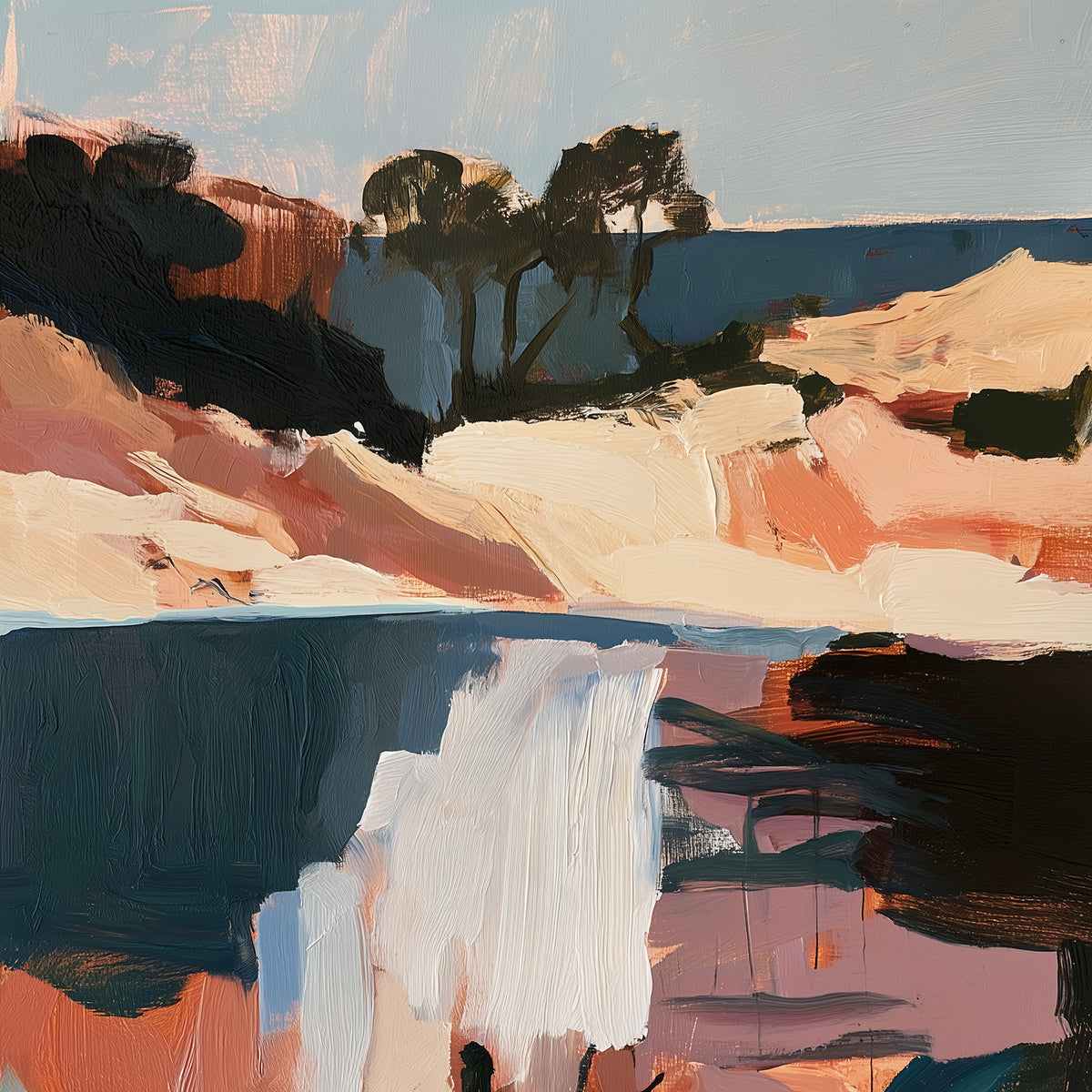 Coastal Solitude (Square) - Print Unframed No frame - SubTropic Art