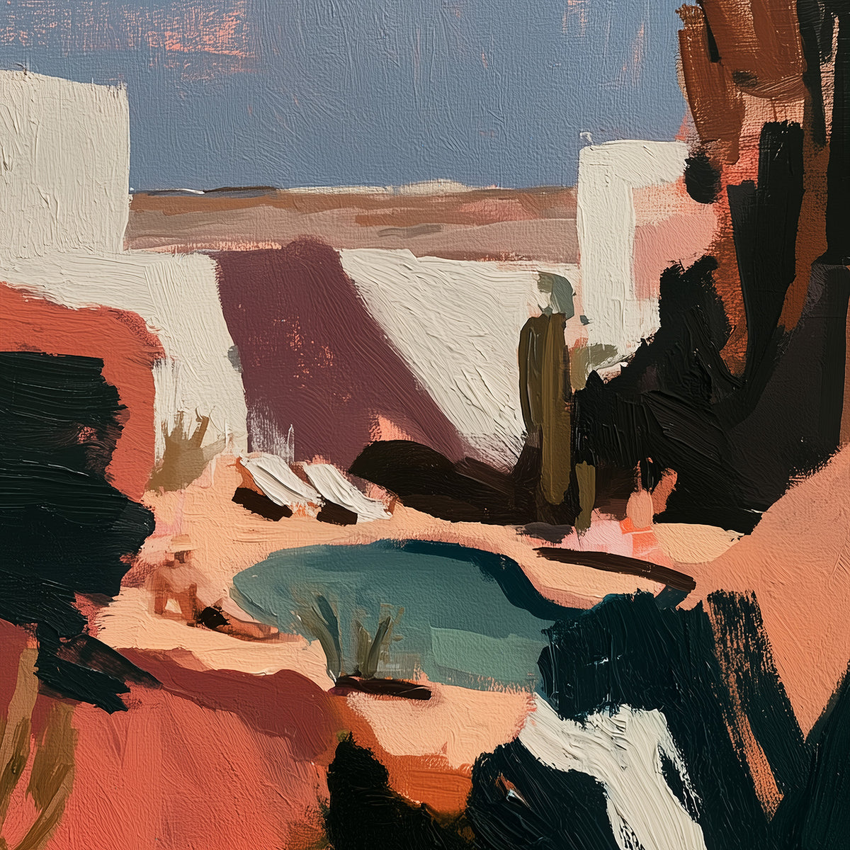 Desert Hideaway (Square) - Print Unframed No frame - SubTropic Art