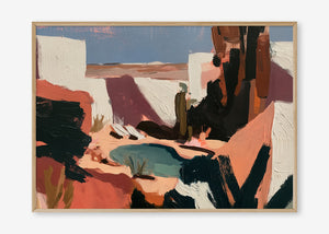 Desert Hideaway (Landscape) - Print Framed Oak - SubTropic Art