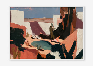 Desert Hideaway (Landscape) - Print Framed White - SubTropic Art