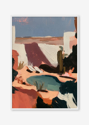Desert Hideaway (Portrait) - Print Framed White - SubTropic Art