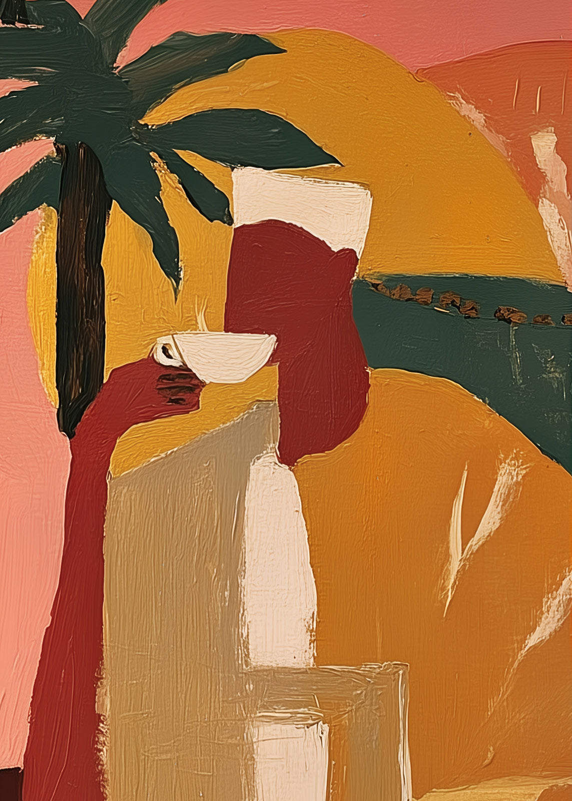 Morning Ritual Right (Portrait) art print - by SubTropic Art