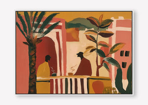 Morning Tea (Landscape) art print - by SubTropic Art