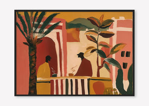 Morning Tea (Landscape) art print - by SubTropic Art