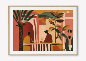 Morning Tea (Landscape) art print - by SubTropic Art