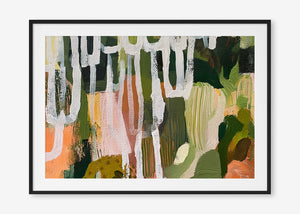 Nature Intertwined (Landscape) - Print Framed with Border Black - SubTropic Art