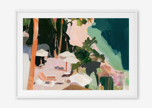 Paradise Found (Landscape) - Print Framed with Border White - SubTropic Art