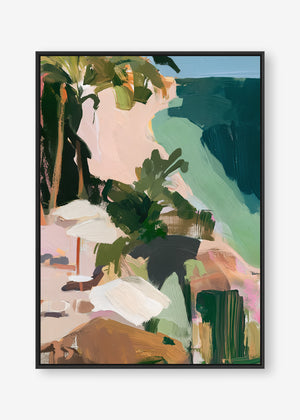 Paradise Found (Portrait) - Canvas Box Framed Black - SubTropic Art