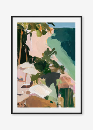 Paradise Found (Portrait) - Print Framed with Border Black - SubTropic Art