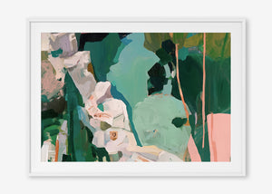 Rockpool Reverie (Landscape) - Print Framed with Border White - SubTropic Art