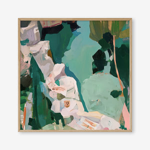 Rockpool Reverie (Square) - Print Framed Oak - SubTropic Art