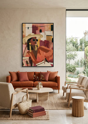 Terracotta Solitude (Portrait) art print - by SubTropic Art