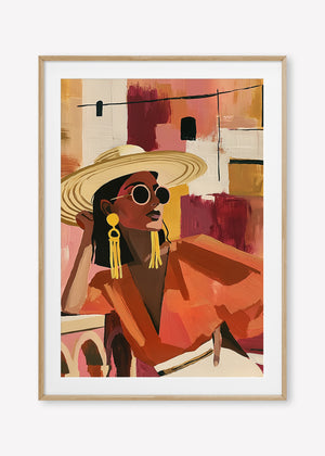 Terracotta Solitude (Portrait) art print - by SubTropic Art