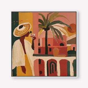 The Balcony (Square) art print - by SubTropic Art