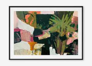 Tropical Daydream (Landscape) - Print Framed with Border Black - SubTropic Art
