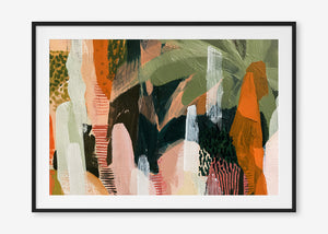 Untamed Paradise (Landscape) - Print Framed with Border Black - SubTropic Art