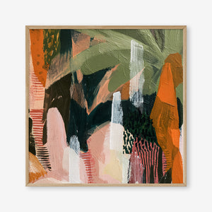 Untamed Paradise (Square) - Print Framed Oak - SubTropic Art