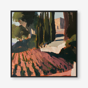 Vineyard Days (Square) - Canvas Box Framed Black - SubTropic Art