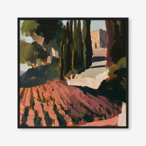 Vineyard Days (Square) - Print Framed Black - SubTropic Art