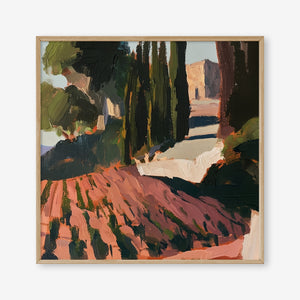 Vineyard Days (Square) - Print Framed Oak - SubTropic Art
