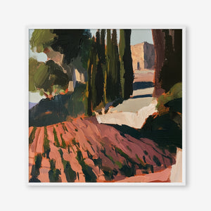 Vineyard Days (Square) - Print Framed White - SubTropic Art
