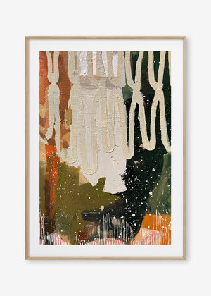 Wild at Heart (Portrait) - Print Framed with Border Oak - SubTropic Art