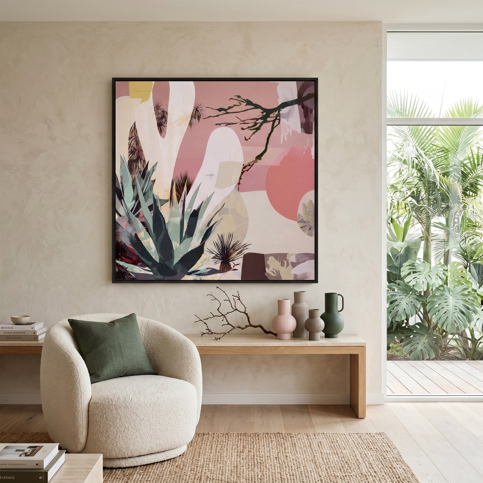 Agave Echoes (Square) - - SubTropic Art