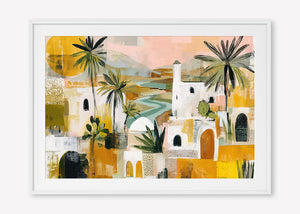 Ancient Passage (Landscape) - Print Framed with Border White - SubTropic Art