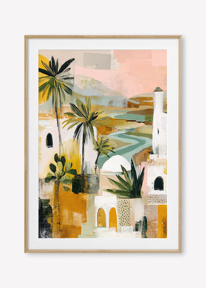 Ancient Passage (Portrait) - Print Framed with Border Oak - SubTropic Art
