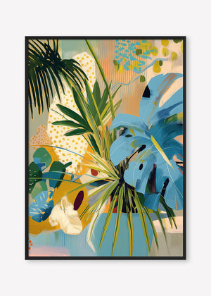 Botanic Blissfulness (Portrait) - Print Framed Black - SubTropic Art