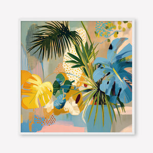Botanic Blissfulness (Square) - Print Framed White - SubTropic Art
