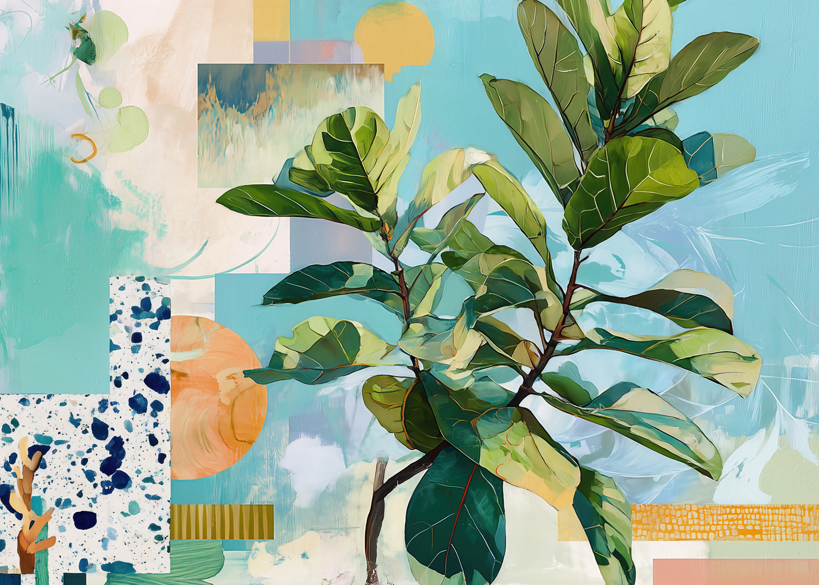 Geometric Leaf (Landscape)