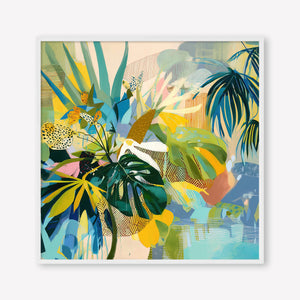 Jungle Reverie (Square) - Print Framed White - SubTropic Art