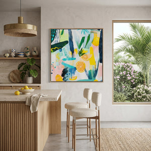 Orange Drips (Square) - - SubTropic Art