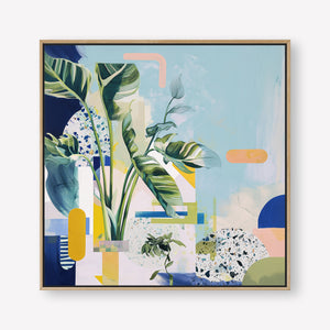 Paradise in Focus (Square) - Canvas Box Framed Oak - SubTropic Art