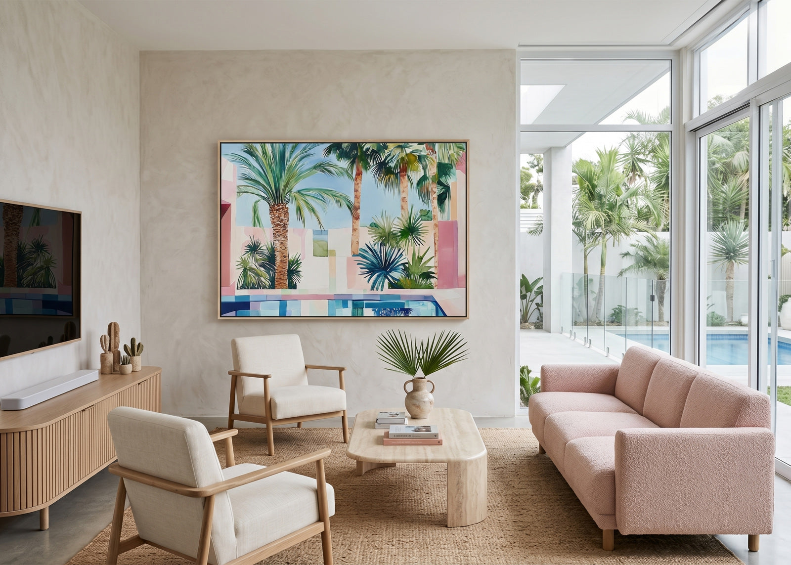 Poolside Serenity (Landscape) - - SubTropic Art