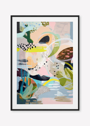 Submerged Tranquillity (Portrait) - Print Framed with Border Black - SubTropic Art