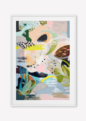 Submerged Tranquillity (Portrait) - Print Framed with Border White - SubTropic Art