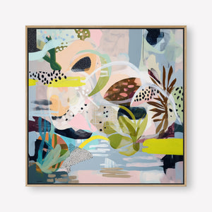 Submerged Tranquillity (Square) - Canvas Box Framed Oak - SubTropic Art