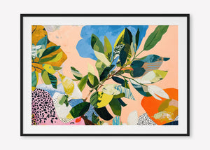 Sunset Espresso (Landscape) - Print Framed with Border Black - SubTropic Art