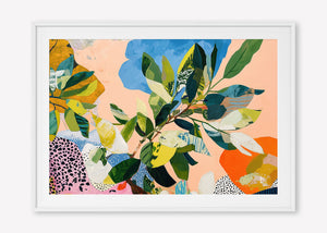 Sunset Espresso (Landscape) - Print Framed with Border White - SubTropic Art