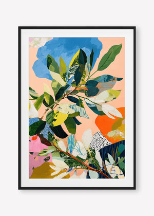 Sunset Espresso (Portrait) - Print Framed with Border Black - SubTropic Art