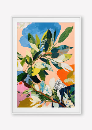 Sunset Espresso (Portrait) - Print Framed with Border White - SubTropic Art