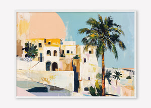 Sunset Shore (Landscape) - Print Framed White - SubTropic Art