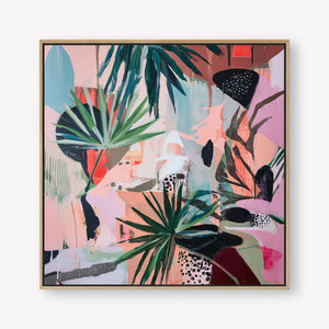 That's Vibey (Square) - Canvas Box Framed Oak - SubTropic Art