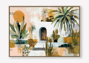 The Sanctuary (Landscape) - Canvas Box Framed Oak - SubTropic Art