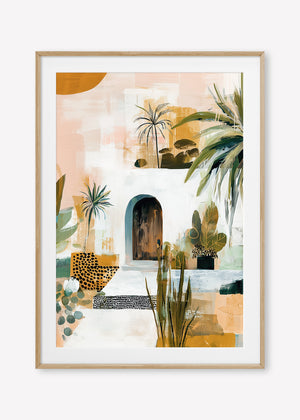 The Sanctuary (Portrait) - Print Framed with Border Oak - SubTropic Art