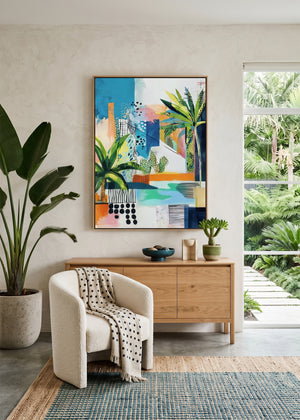 Tropical Cityscape (Portrait) - - SubTropic Art