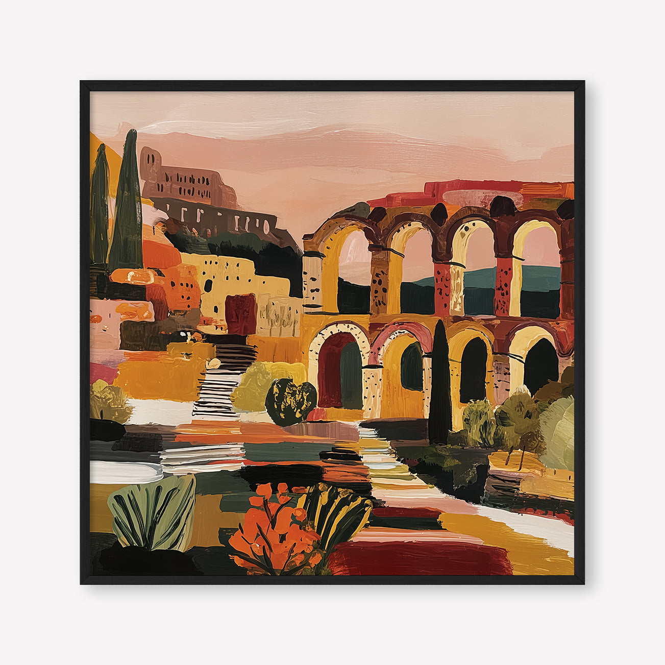 Arched in Time (Square) art print -  by SubTropic Art